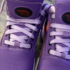 Avenger Women's Purple Safety Shoes with Salmon Accents